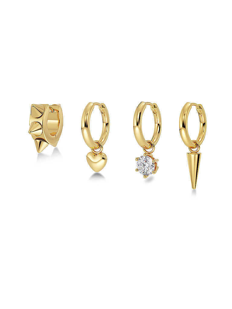 Boucles d'oreilles PEAK HOOPS ICON ONE HEART Or or