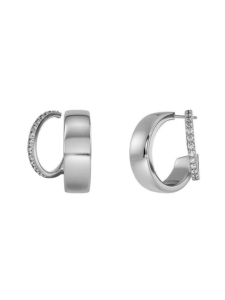 EDBLAD Boucles d'oreilles PLIE HOOPS DOUBLE Steel argent