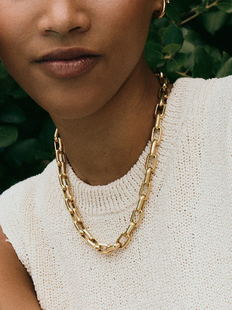 Edblad Box Chain Maxi Necklace Gold 4