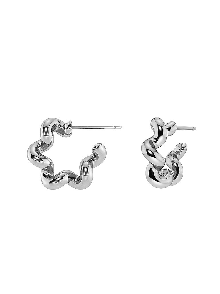 Boucles d'oreilles SPIRAL HOOPS Small Silver argent