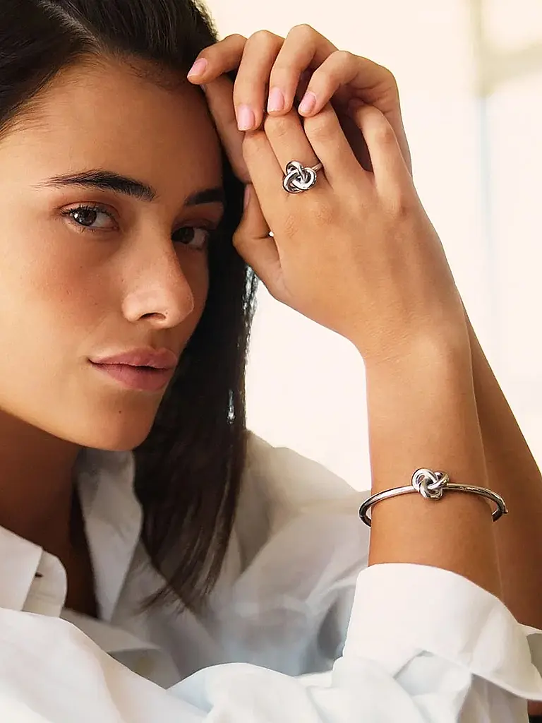 EDBLAD | Bague INFINITY KNOT RING Large Steel | Argent