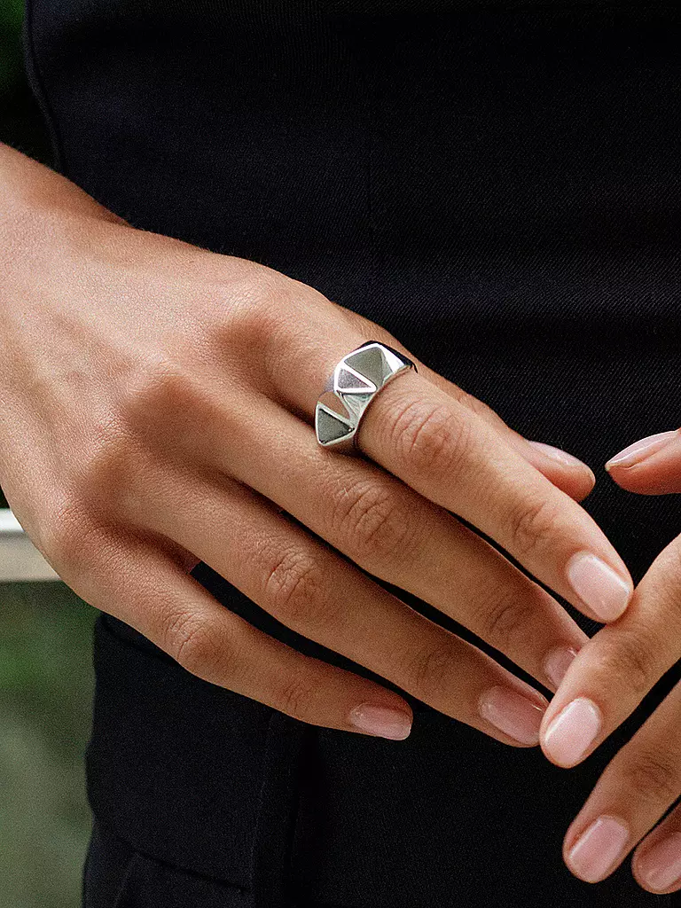 EDBLAD | Bague PEAK RIVET Steel | Argent