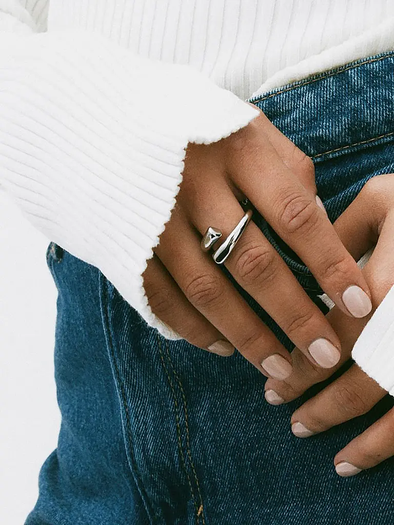 EDBLAD | Bague SWEEP RING Steel | Argent
