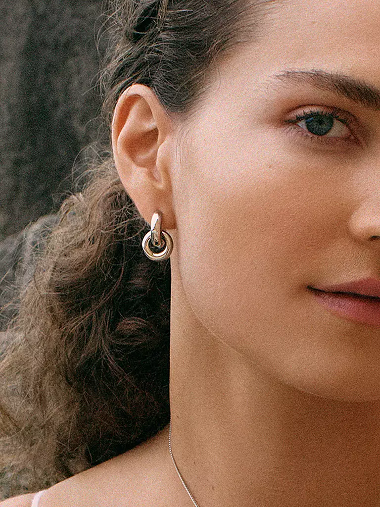 EDBLAD | Boucles d'oreilles CHUNKY ETERNAL EARRINGS Steel | silber