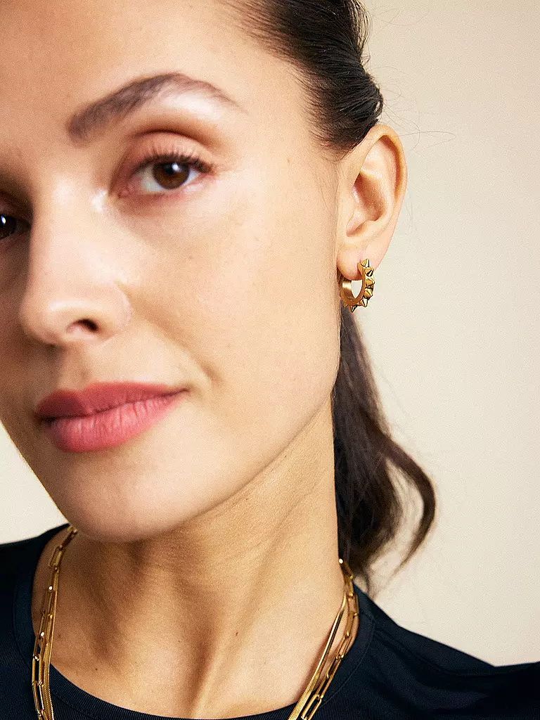 EDBLAD | Boucles d'oreilles PEAK HOOPS ICON Large Gold | gold