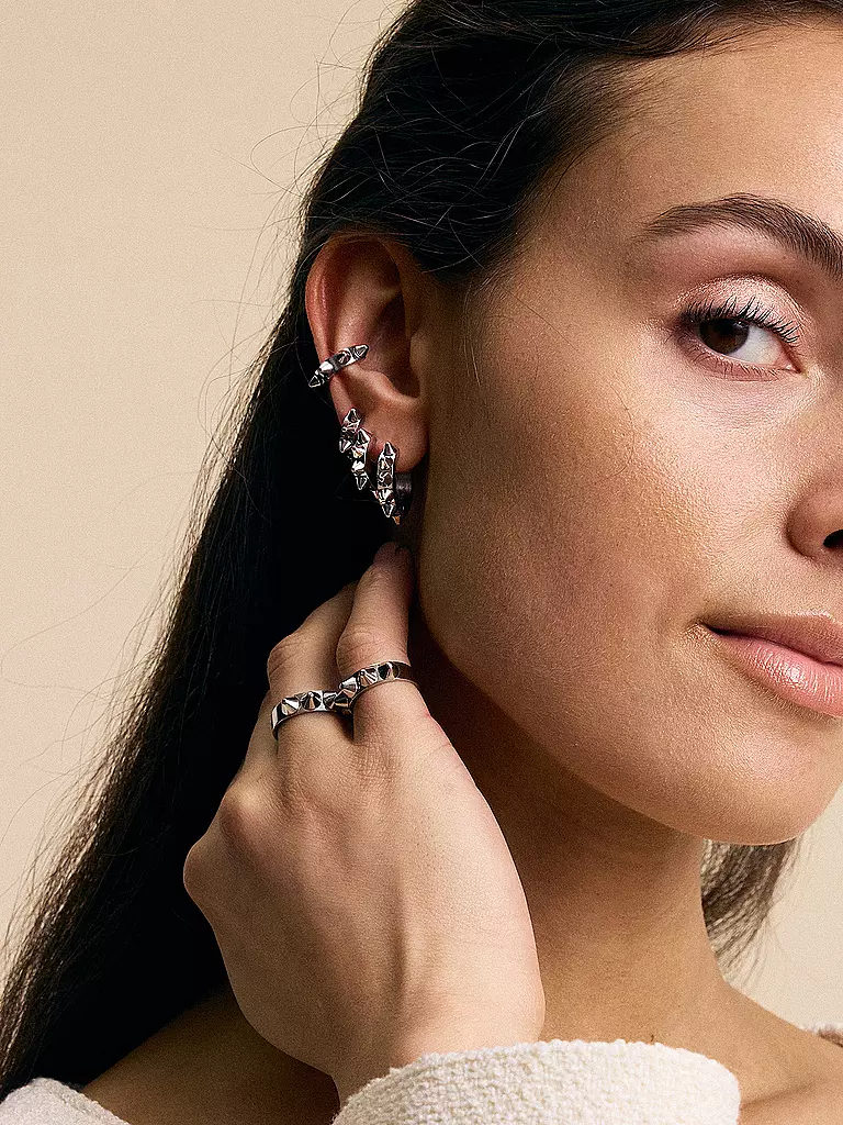 EDBLAD | Boucles d'oreilles PEAK HOOPS ICON Large Steel | 