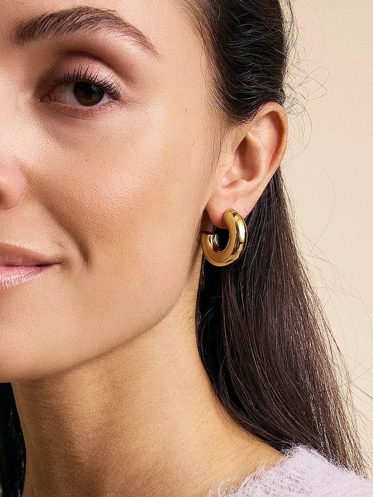 EDBLAD | Créoles CHUNKY CREOLES Small Gold | gold