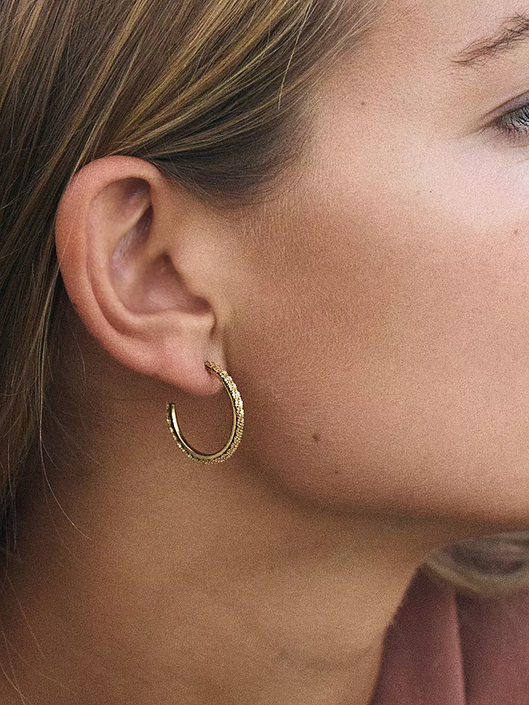 EDBLAD | Creolen TINSEL THIN CREOLES Small Gold | Or