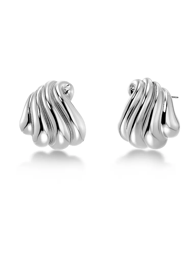 EDBLAD | Puces d'oreilles CORAZZA Large Steel | Argent