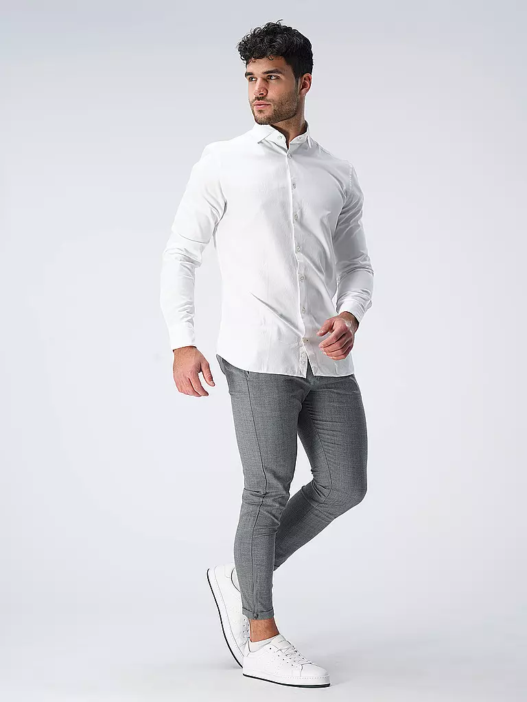 EDWARD COPPER | Hemd Tailored Fit | Blanc