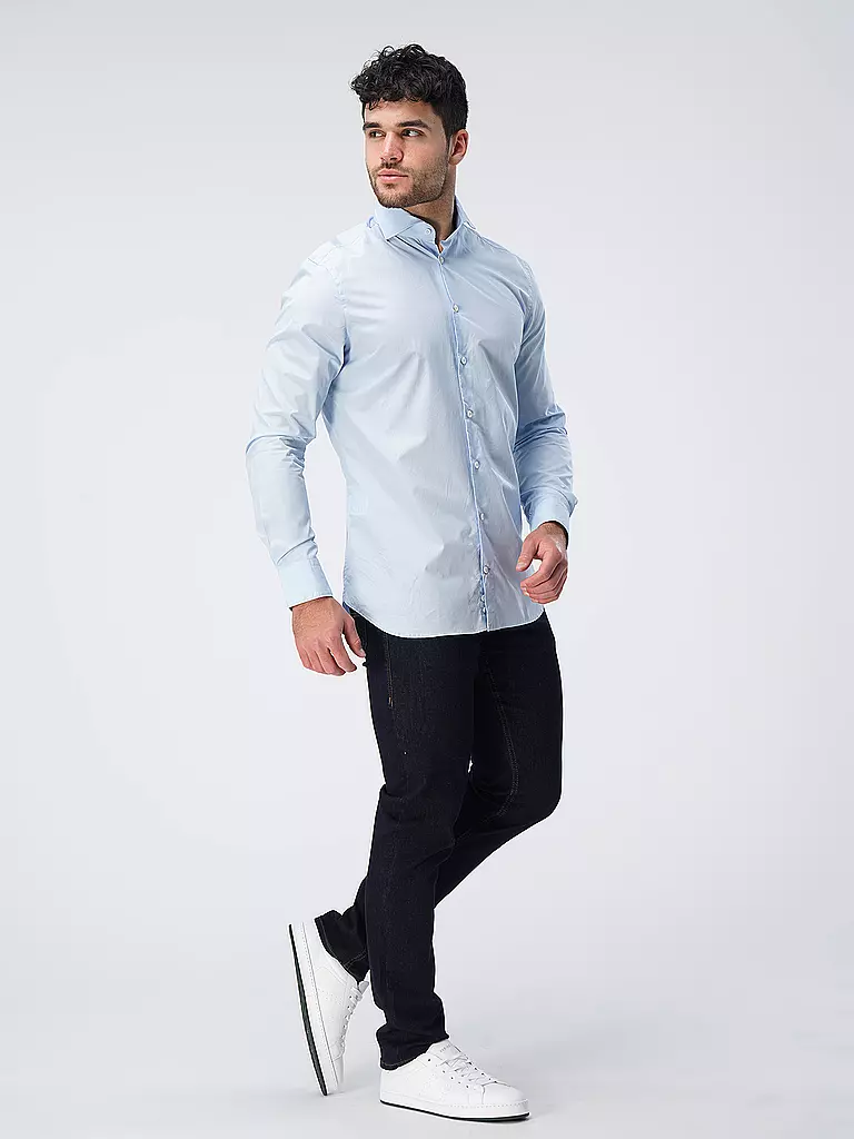 EDWARD COPPER | Hemd Tailored Fit | Bleu clair