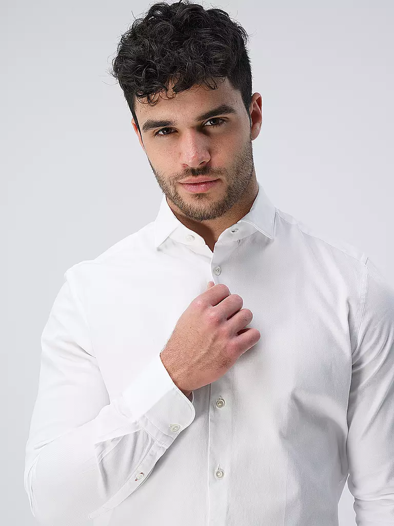 EDWARD COPPER | Hemd Tailored Fit | Blanc