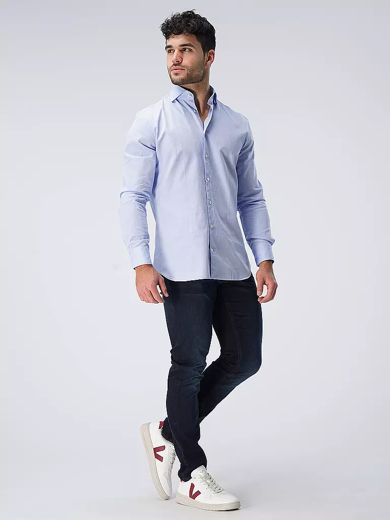 EDWARD COPPER | Hemd Tailored Fit | Bleu clair