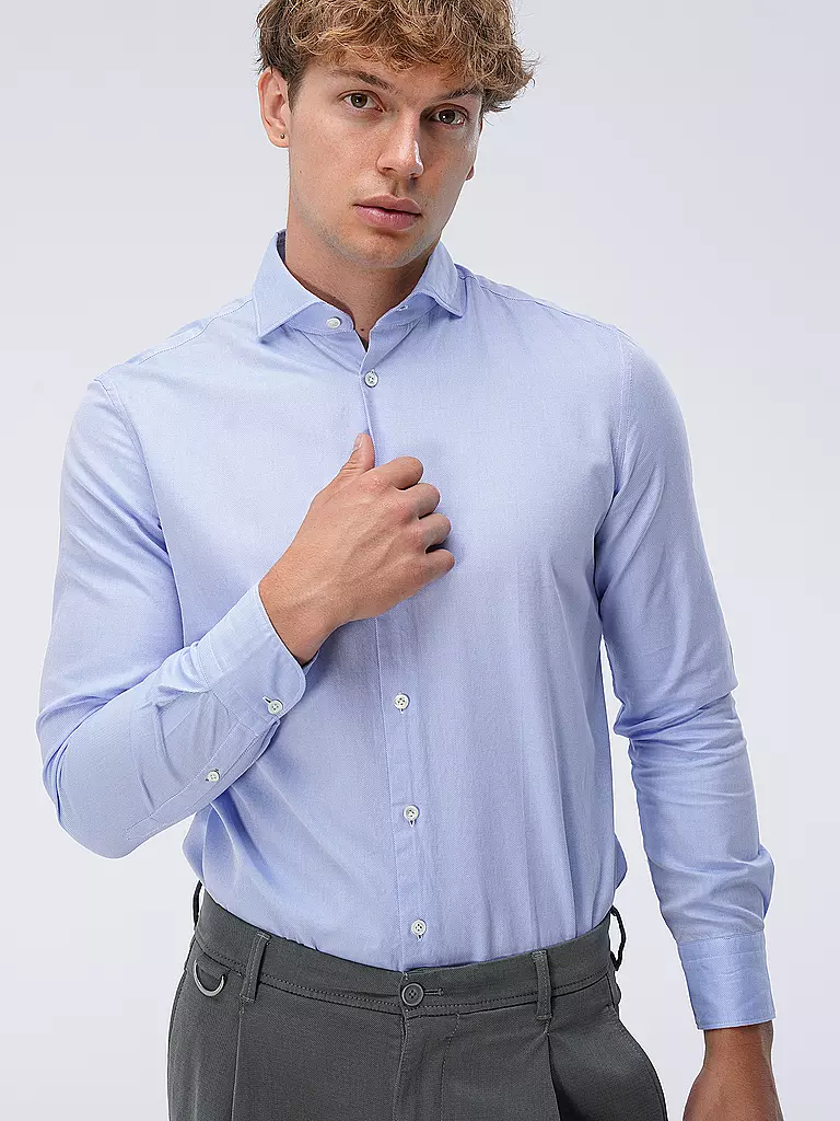 EDWARD COPPER | Hemd Tailored Fit | Bleu clair