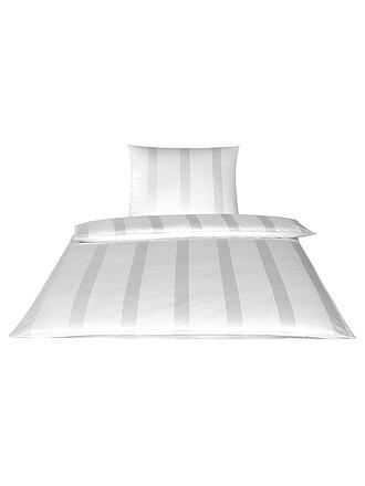 ELEGANTE | Linge de lit en damas Metropolis 70x90cm/140x200cm Blanc