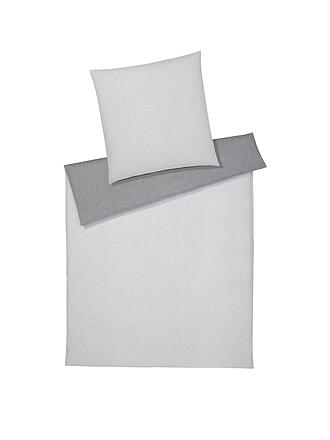 ELEGANTE | Parure de lit réversible en flanelle Tender 70x90cm/140x200cm Gris