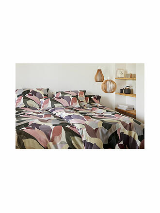 ELEGANTE | Linge de lit en satin 70x90cm/140x200cm NIGHT GARDEN Poudre