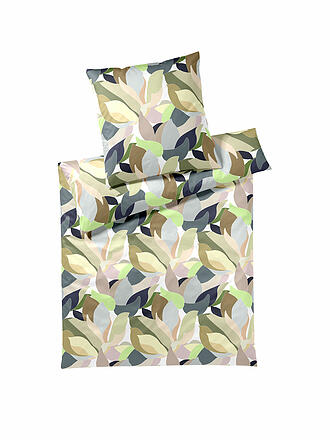 ELEGANTE | Linge de lit en satin 70x90cm/140x200cm NIGHT GARDEN Vert clair