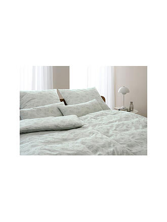 ELEGANTE | Linge de lit en damas POPPY 70x90cm/140x200cm Vert pastel