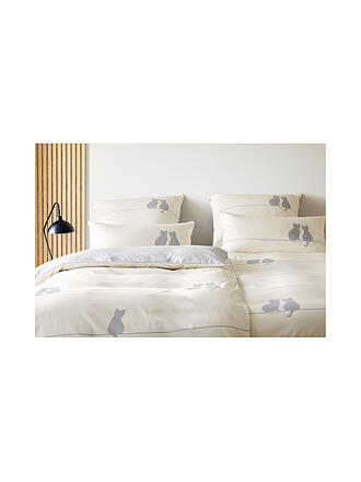 ELEGANTE | Linge de lit en satin YOU & ME 70x90/140x200cm Naturel