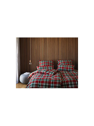 ELEGANTE | Parure de lit en flanelle MANCHESTER 70x90cm/140x200cm Rouge