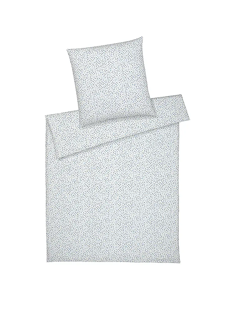 ELEGANTE | Flanelle Linge de lit PREPPY 70x90cm/140x200cm Bleu | hellblau