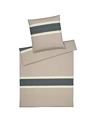 ELEGANTE | Flanelle Linge de lit WHITMAN 70x90cm/140x200cm Beige Beige/Gris | Beige