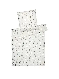 ELEGANTE | Flanelle Linge de lit WINTERWALD 70x90cm/140x200cm Blanc | Blanc