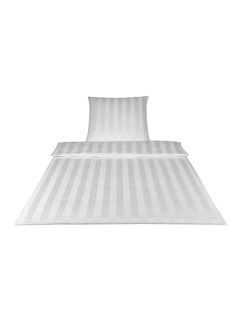 ELEGANTE | Linge de lit en damas "" 70x90cm/140x200cm (Blanc) | weiss