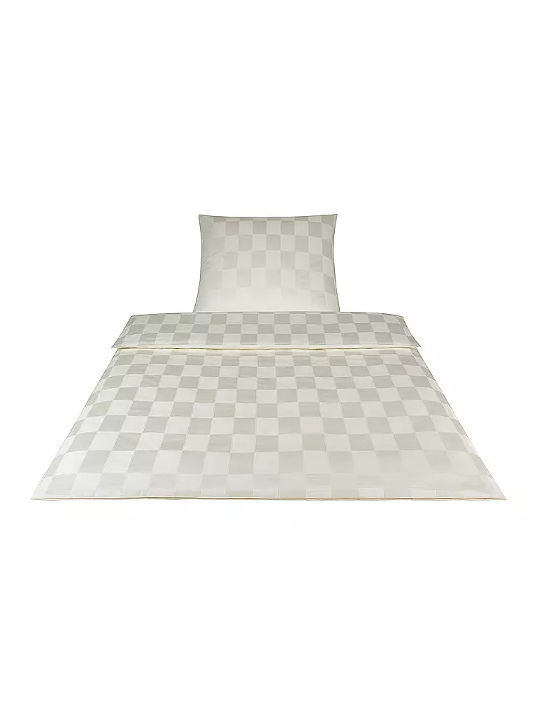 ELEGANTE | Linge de lit en damas "" 70x90cm/140x200cm (Crème) | creme