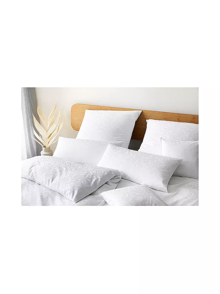 ELEGANTE | Linge de lit en damas MURIEL 70x90cm/140x200cm Blanc | weiss