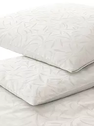 ELEGANTE | Linge de lit en damas MURIEL 70x90cm/140x200cm Blanc | Crème