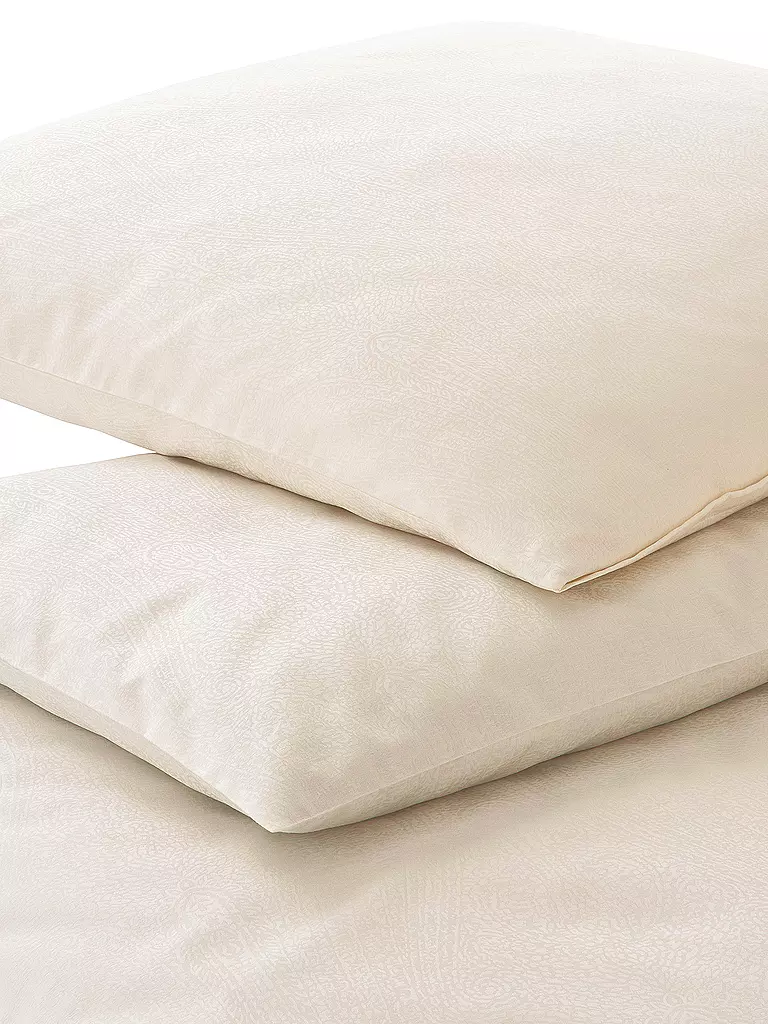 ELEGANTE | Linge de lit en damas PAISLEY 70x90cm/140x200cm Crème | creme