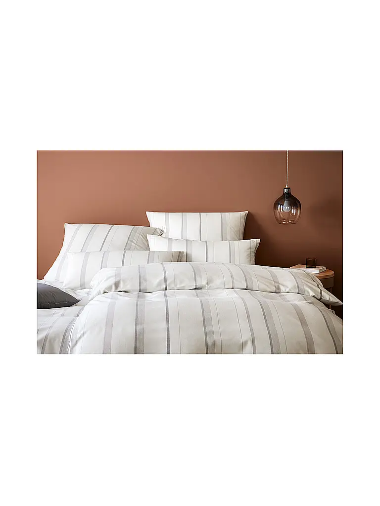 ELEGANTE | Linge de lit en flanelle EDINBURGH 70x90cm/140x200cm Crème | beige