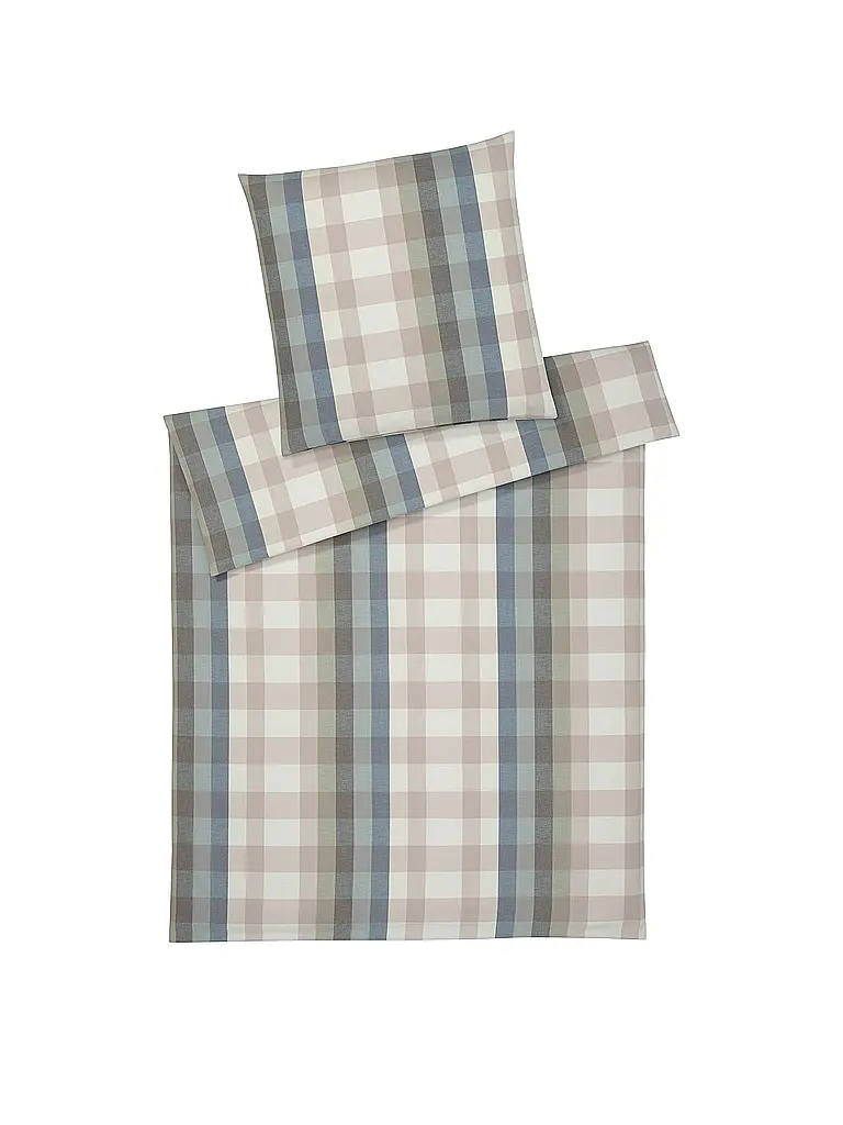 ELEGANTE | Linge de lit en flanelle GLASGOW 70x90cm/140x200cm Bleu | blau