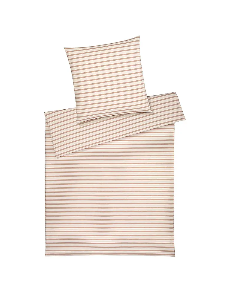 ELEGANTE | Linge de lit en flanelle INVERNESS 70x90cm/140x200cm Abricot | orange