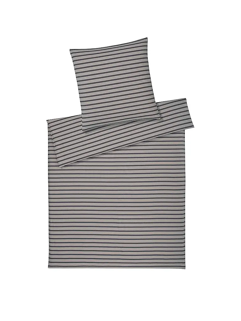 ELEGANTE | Linge de lit en flanelle INVERNESS 70x90cm/140x200cm Anthracite | grau