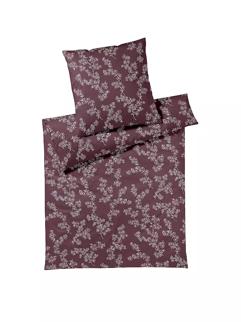 ELEGANTE | Linge de lit en jersey CHERRY BLOSSOM 140x200cm Poudre | beere