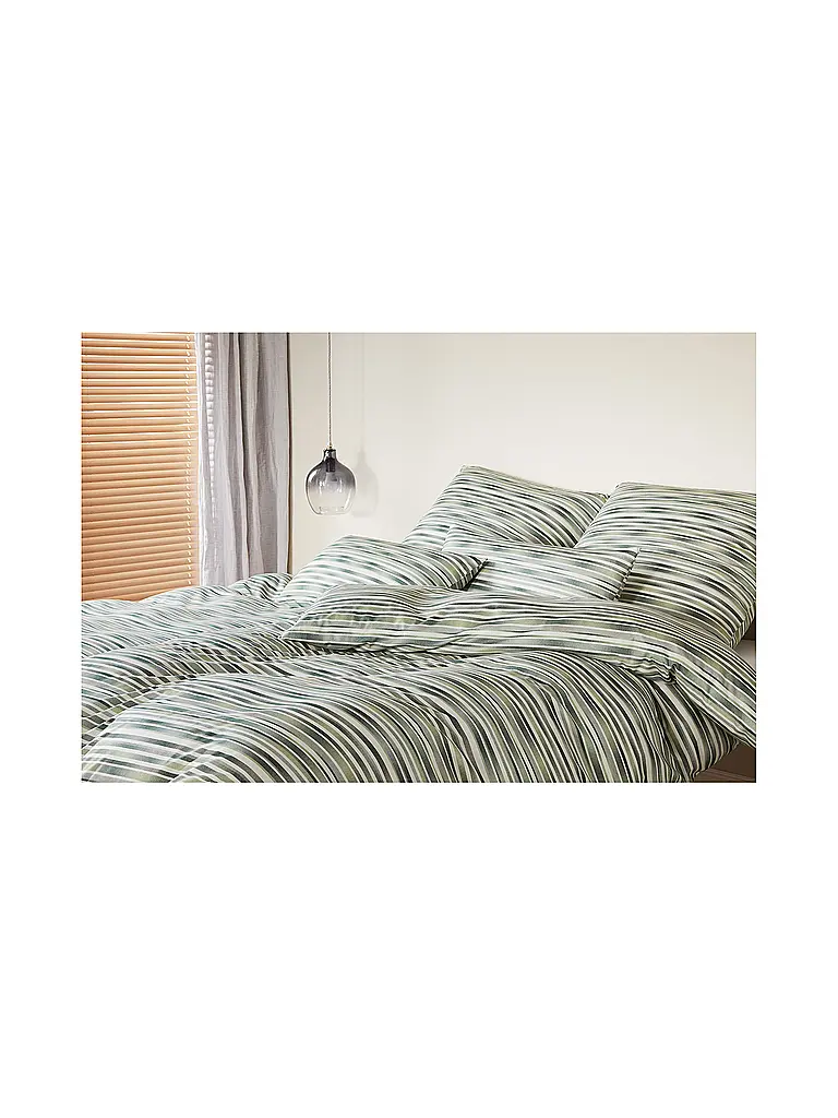 ELEGANTE | Linge de lit en jersey DESIRE 140x200cm Vert Clair | hellgrün