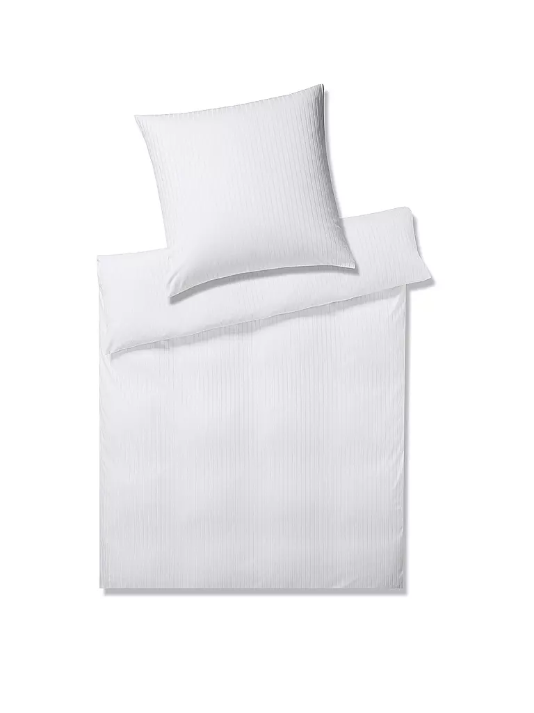 ELEGANTE | Linge de lit en jersey SOLID 70x90cm / 140x200cm Blanc | Blanc