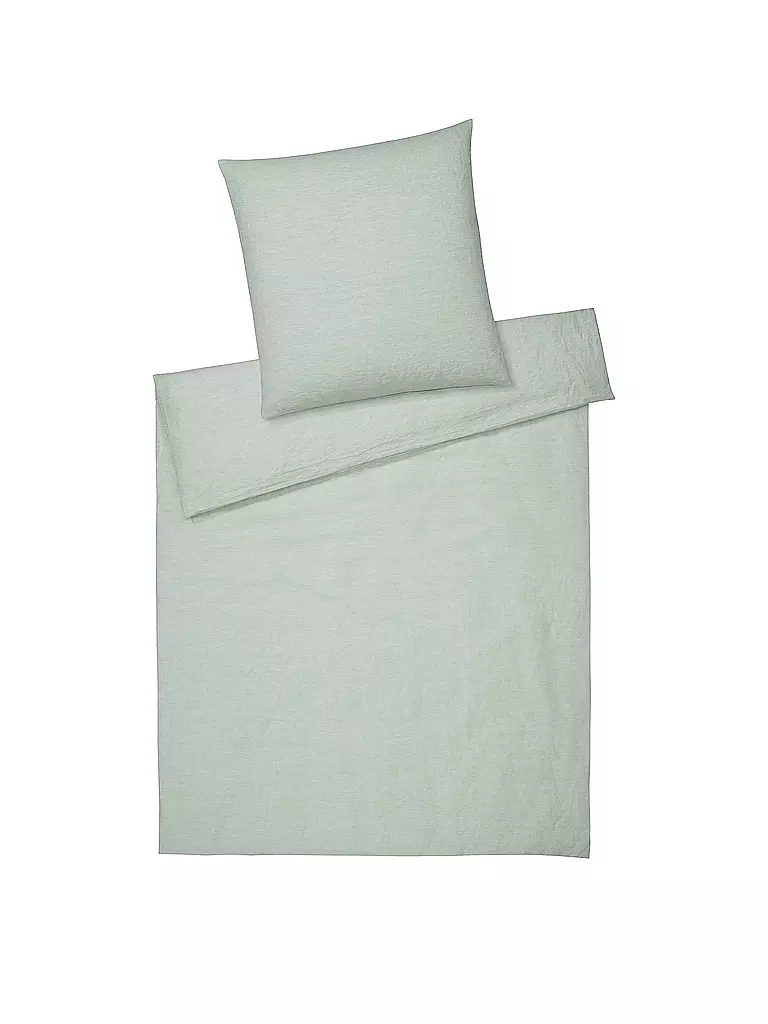 ELEGANTE | Linge de lit en métis 140x200cm BREEZE Pistache | hellgrün