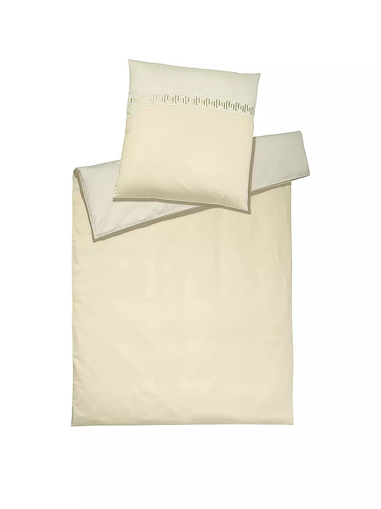 ELEGANTE | Linge de lit en satin 70x90cm / 140x200cm EL GRECO Naturel | creme