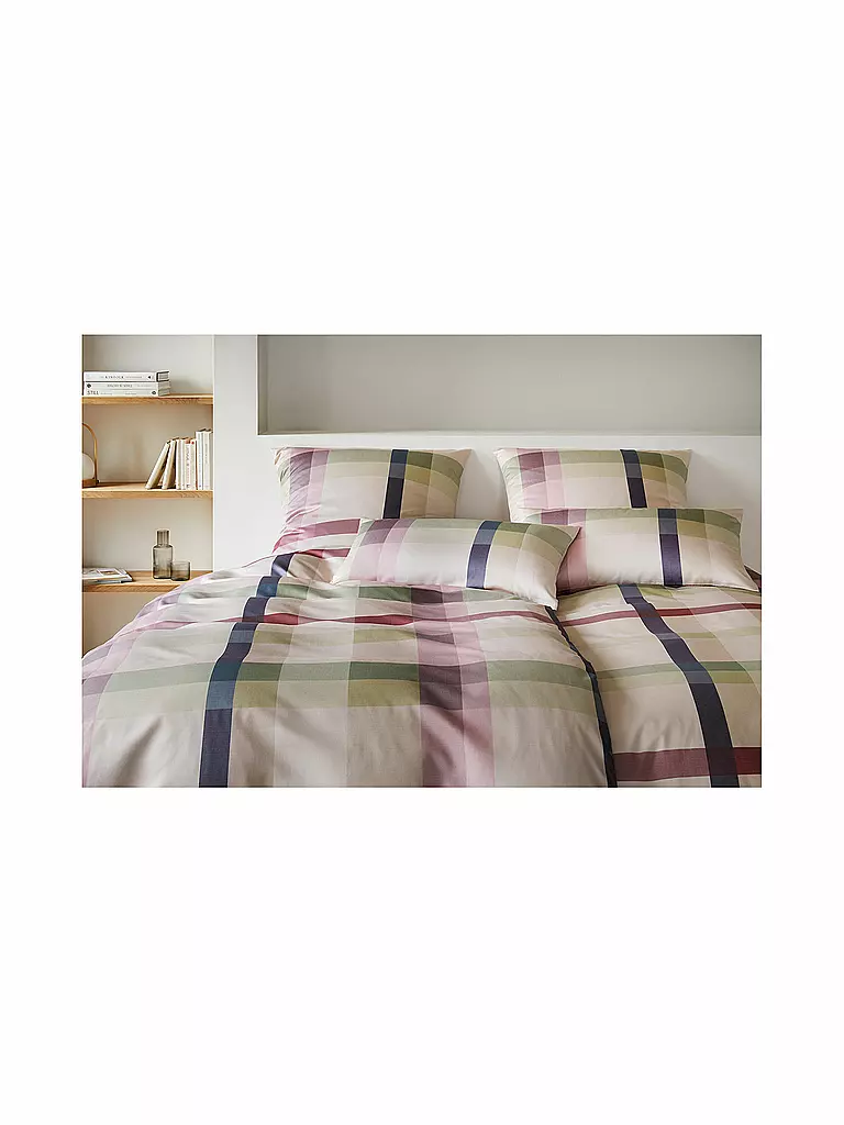 ELEGANTE | Linge de lit en satin 70x90cm/140x200cm NIGHT GARDEN Pastel | rosa