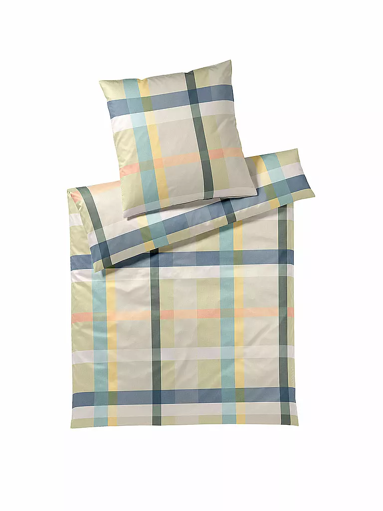 ELEGANTE | Linge de lit en satin 70x90cm/140x200cm NIGHT GARDEN Pistache | hellgrün