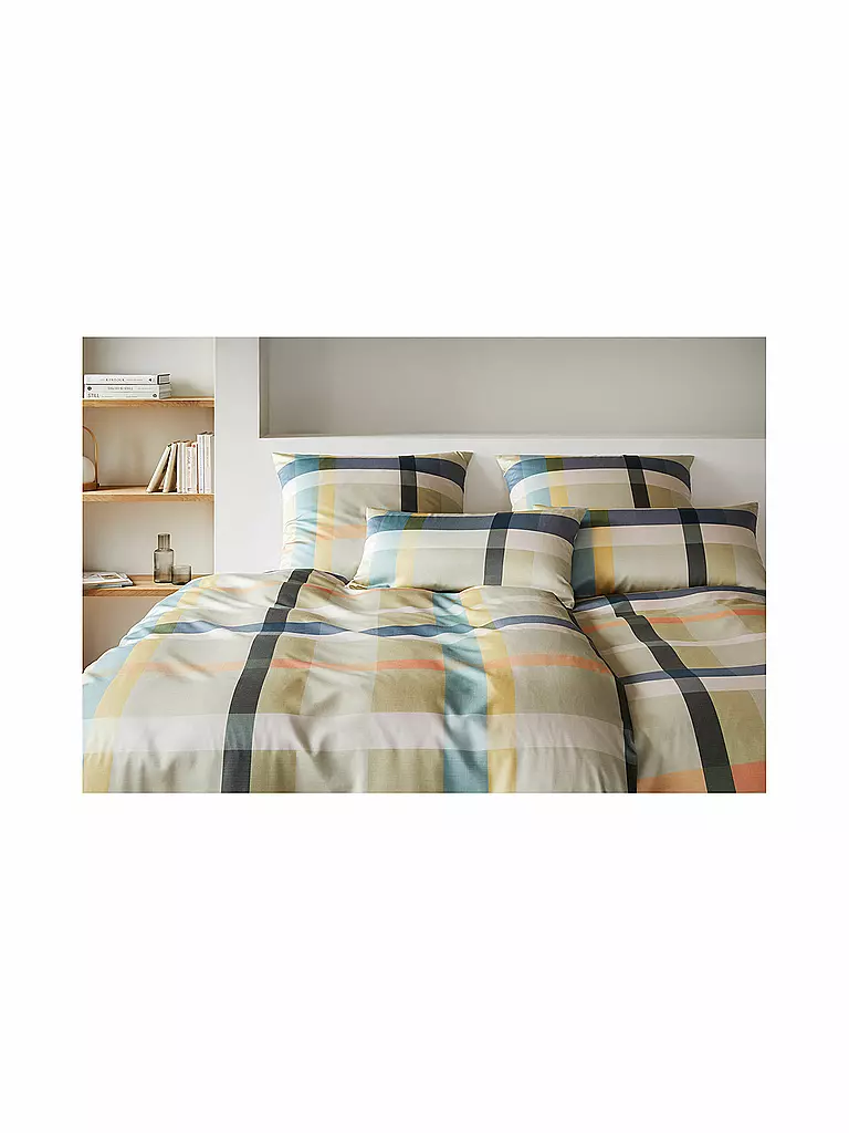 ELEGANTE | Linge de lit en satin 70x90cm/140x200cm NIGHT GARDEN Pistache | hellgrün