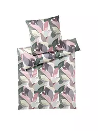 ELEGANTE | Linge de lit en satin 70x90cm/140x200cm NIGHT GARDEN Poudre | Baie