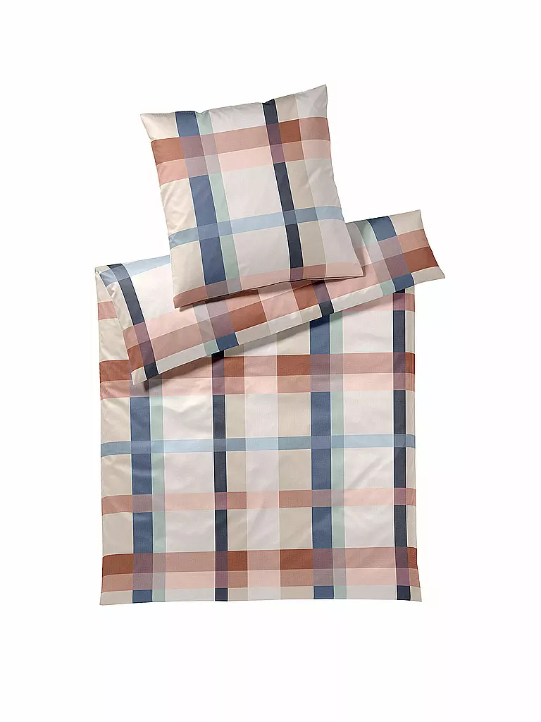 ELEGANTE | Linge de lit en satin 70x90cm/140x200cm NIGHT GARDEN Terra | beere
