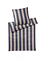 ELEGANTE | Linge de lit en satin 70x90cm/140x200cm NIGHT STRIPE Poudre | Gris