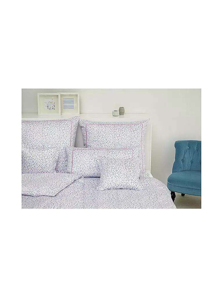 ELEGANTE | Linge de lit en satin TRAEUMEREI 70x90cm / 140x200cm Lila/Rosa | lila