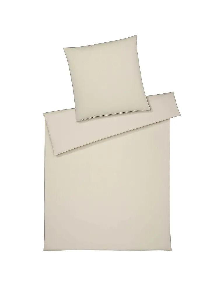 ELEGANTE | Parure de lit en jersey 70x90cm / 140x200cm CORD Crème | creme